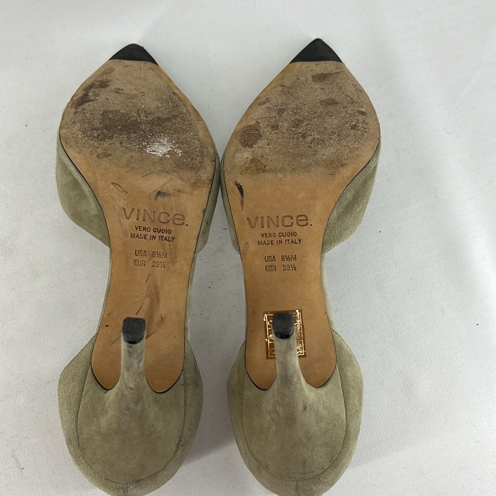 Vince Paulette D'Orsay Suede Pointed Toe Heels - Picture 9 of 10